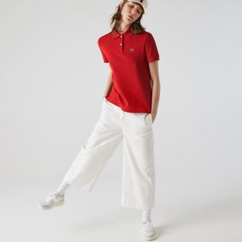 Lacoste Classic Fit Soft Cotton Petit Piqué Polo - Polo Dámské Červené | CZ-mpP53M